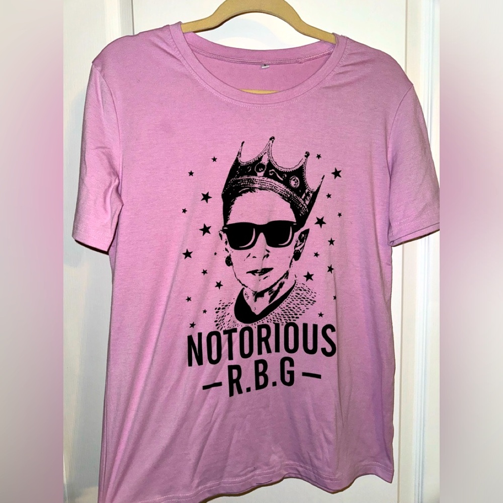 Pink Notorious RBG T-Shirt Size Small